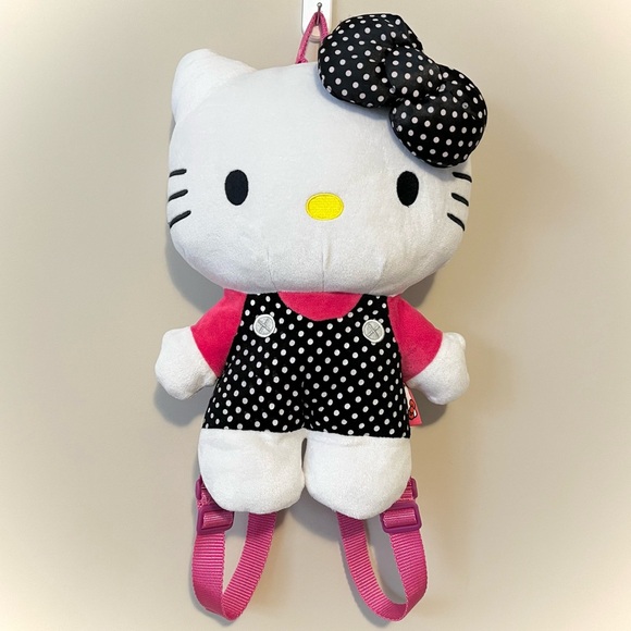 Hello Kitty Plush Polka-Dot Backpack - Picture 2 of 7